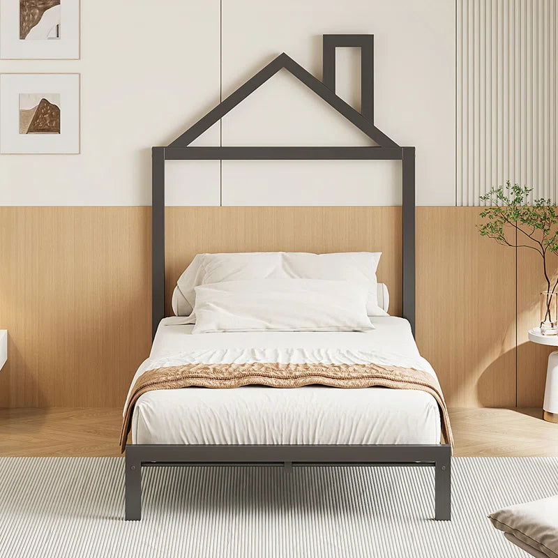 Furnishiaa Metal Platform Single Bed - Furnishiaa -  -